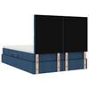 vidaXL Opslag bed met matras met matras Blauw 140 x 200 cm Polyester