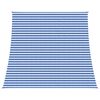 vidaXL Zonneschaduwzeil 4 / 5 x 4 m HDPE Rechthoekig Blauw en Wit