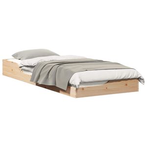 vidaXL Bedframe Bruin 90 x 220 cm Massief grenenhout