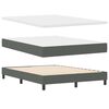 vidaXL Boxspringbed met matras Donkergrijs 190 x 140 cm Polyester
