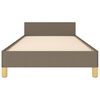 vidaXL Bedframe met hoofdeinde zonder matras 90x190 cm stof taupe