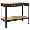 vidaXL Werkbank met lade Zwart 114 x 54 x 91 cm Bewerkt hout en metaal