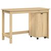 vidaXL Bureau Kas Set 2 st Bruin Massief grenenhout