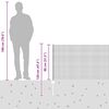 vidaXL Hek met Paal Grijs 0,8 x 100 m Staal en PVC