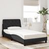 vidaXL Bed met matras fluweel zwart 100x200 cm