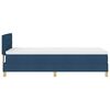 vidaXL LED Box Spring Bed met matras Blauw 80 x 200 cm Stof