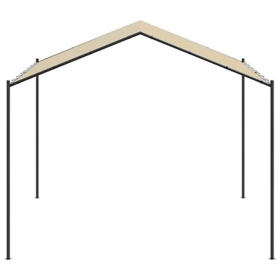 vidaXL Tuinpaviljoen 3x3 m staal en stof beige