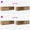 vidaXL Tv-meubelen 2 st 100x31x25,5 cm bewerkt hout artisanaal eiken
