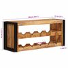 vidaXL Wijnrek Bruin 100 x 45 x 33 cm Massief Ruw Mango Hout