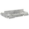 vidaXL Opbergbedframe met lade Beton Grijs 120 x 200 cm Bewerkt hout