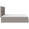 vidaXL Ottoman bed met matrassen en LED's 160x200cm stof taupe