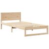 vidaXL Bedframe met hoofdeinde Naturel 80 x 200 cm Massief grenenhout