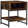 vidaXL Salontafel 40x40x45 cm bewerkt hout gerookt eikenkleurig