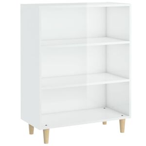 vidaXL Dressoir 69,5x32,5x90 cm bewerkt hout hoogglans wit
