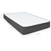 vidaXL Boxspring stof donkergrijs 140x200 cm