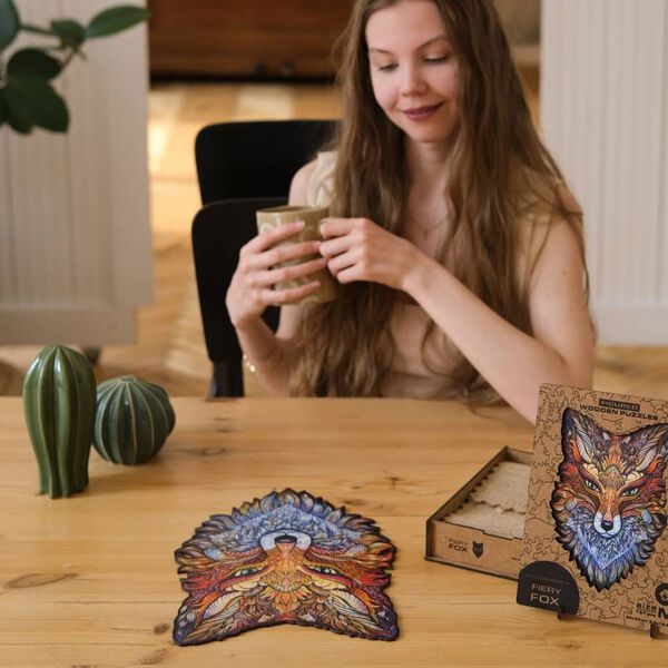 UNIDRAGON Puzzel Fiery Fox 700 stukjes royal size 41x60 cm hout
