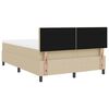 vidaXL Boxspringbed Lichtgrijs en wit. 140 x 200 cm Katoen Stof