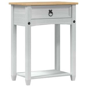 vidaXL Console tafel Wit 55 x 35 x 73 cm Massief grenenhout