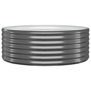 vidaXL Plantenbak 100x100x36 cm gegalvaniseerd staal antracietkleurig