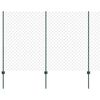 vidaXL gaashek met palen 10 x 1,5 m PVC-Coated Staal Groen Mesh