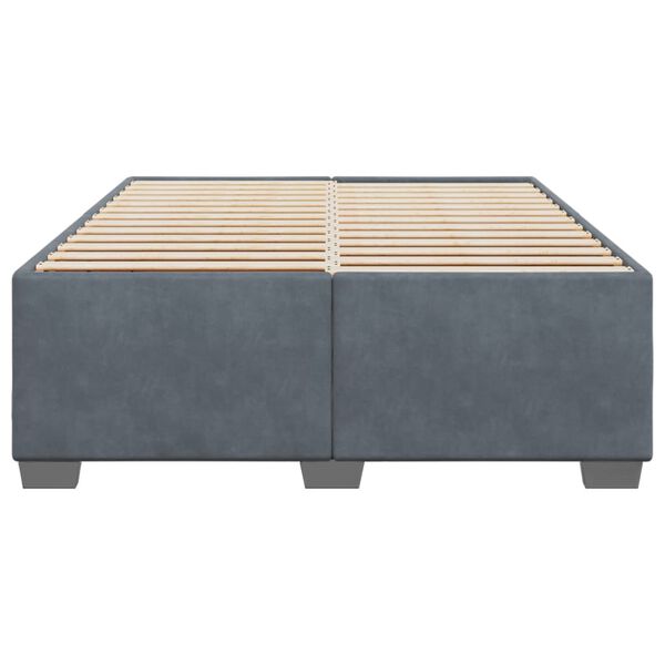 vidaXL Bedframe zonder matras 160x200 cm fluweel donkergrijs