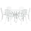 vidaXL Tuin eettafelset 7 st Wit Aluminium