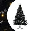 vidaXL Kunstmatig Voorverlicht Kerstboom met 150 LED Zwart 150 cm PVC