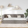 vidaXL Hoekbedframe met hoofdeinde Taupe 100 x 200 cm Stof