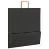 vidaXL Papieren zakken 250 st met hengsels 45x17x48 cm zwart