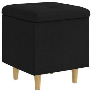 vidaXL Ottoman met Opbergruimte Zwart 40 x 40 x 45 cm Stof