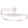 vidaXL Bedframe met hoofdbord metaal zwart 140x200 cm