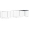 vidaXL Kippenhok met dak 403x98x90 cm gegalvaniseerd staal antraciet