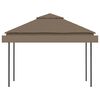 vidaXL Prieel met uitschuifbare daken 180 g/m² 3x3x2,75 m taupe