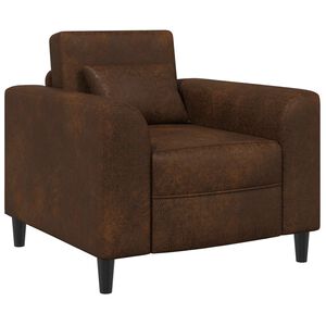 vidaXL Fauteuil Bruin Nep Suede Leer