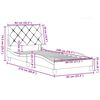 vidaXL Bedframe zonder matras 80x200 cm stof lichtgrijs