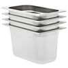 vidaXL Gastronormbakken 4 st GN 1/4 150 mm roestvrij staal