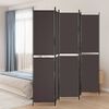 vidaXL Kamerscherm met 5 panelen 250x220 cm stof bruin