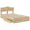 vidaXL Opslag bed met lade Sonoma Eiken 120 x 190 cm Bewerkt hout
