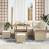 vidaXL Tuin Sofa Set 8 pcs Beige poly rattan
