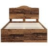 vidaXL Bedframe met hoofdeinde Oudhout 120 x 200 cm Massief grenenhout