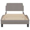 vidaXL Bedframe met hoofdeinde "Dover" 80x200 cm stof taupe