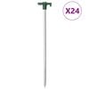 vidaXL Tentharingen 24 st 7 mm 25 cm gegalvaniseerd staal polypropeen