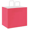 vidaXL Papieren zakken 250 st met hengsels 32x22x28 cm roze