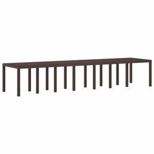 vidaXL Tuinstafel Bruin 400 x 100 x 73 cm poly rattan