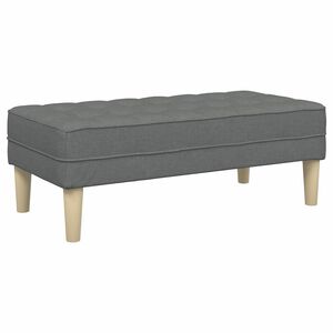 vidaXL Bank met kussen Donkergrijs 113 x 57 x 39 cm Stof