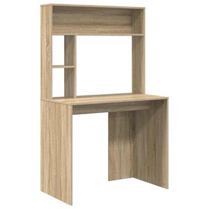 vidaXL Bureau Sonoma Eiken 91 x 50 x 149 cm Bewerkt hout