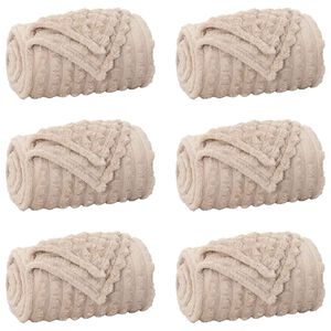vidaXL Kleden 6 st Beige 200 x 150 cm 4.5 kg Fleece