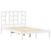 vidaXL Bedframe massief hout wit 120x190 cm