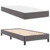 vidaXL Bedframe met matras Grijs 80 x 200 cm Stof