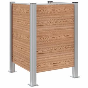 vidaXL Afvalcontainer ombouw Bruin 85 x 85 x 115 cm Aluminium en WPC